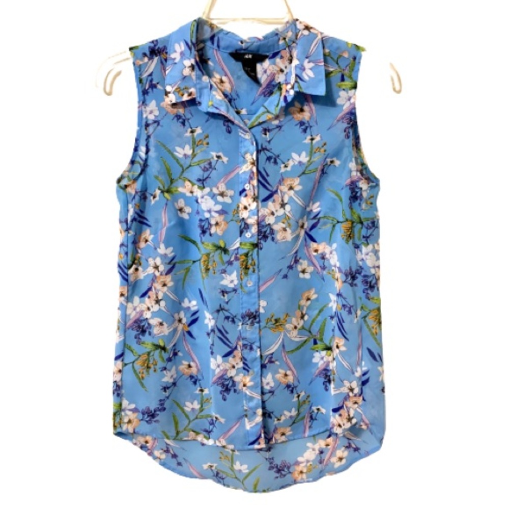 H&M Floral Y2K Blouse/Top - Size 4